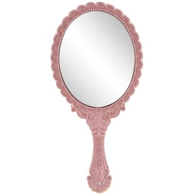 AZIDWERYQ Handheld Mirror, 9.8x4.5 Inch Oval Shape Vintage Hand Mirror with Embossed Decorative Handle and Hanging Hole for Girls and Ladies Vintage Hand AZIDWERYQ Handheld Mirror, 9.8x4.5 Inch Oval Shape Vintage Hand Mirror with Embossed Decorative Handle and Hanging Hole for Girls and Ladies Vintage Hand