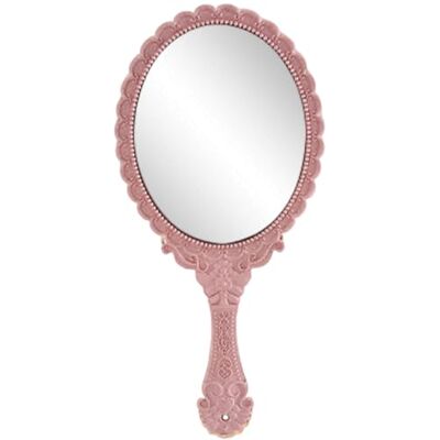 Perodlly Handheld Mirror, 9.8x4.5 Inch Oval Shape Vintage Hand Mirror with Embossed Decorative Handle and Hanging Hole for Girls and Ladies. Perodlly Handheld Mirror, 9.8x4.5 Inch Oval Shape Vintage Hand Mirror with Embossed Decorative Handle and Hanging Hole for Girls and Ladies.