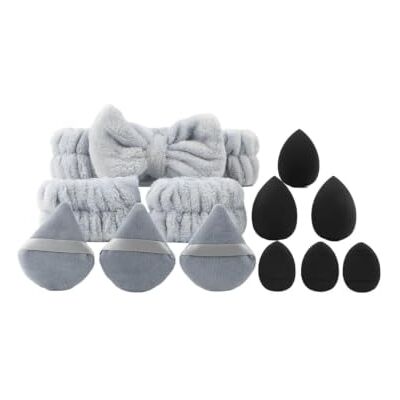LADFRTYU Powder Puffs 24-PCS Facial Makeup Tool Set Soft Hydro For Face Wash Air Cushion Puff Cosmetic Sponge(Grey) LADFRTYU Powder Puffs 24-PCS Facial Makeup Tool Set Soft Hydro For Face Wash Air Cushion Puff Cosmetic Sponge(Grey)