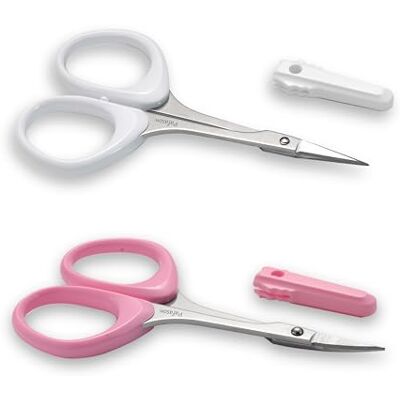 Pafason Small Travel Eyebrow Eyelash Hair Trimming Scissors Set Point Tip Stainless Steel Beauty Makeup Cosmetic Scissors Set Curved Straight Tip Safety Case Pafason Small Travel Eyebrow Eyelash Hair Trimming Scissors Set Point Tip Stainless Steel Beauty Makeup Cosmetic Scissors Set Curved Straight Tip Safety Case