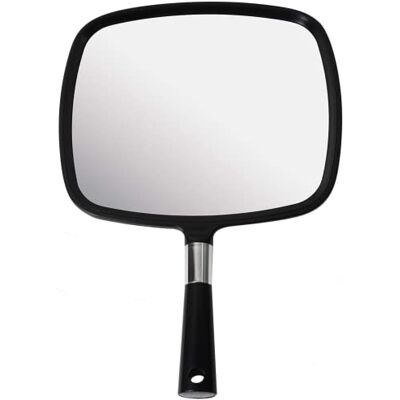 MIRRORVANA Large Handheld Mirror with Comfy Handle, 33cm x 23cm (Black) MIRRORVANA Large Handheld Mirror with Comfy Handle, 33cm x 23cm (Black)
