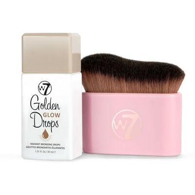W7 Golden Glow Bronzing Drops and Brush 2-Piece Set Liquid Bronzing Drops with Face and Body Applicator Brush W7 Golden Glow Bronzing Drops and Brush 2-Piece Set Liquid Bronzing Drops with Face and Body Applicator Brush
