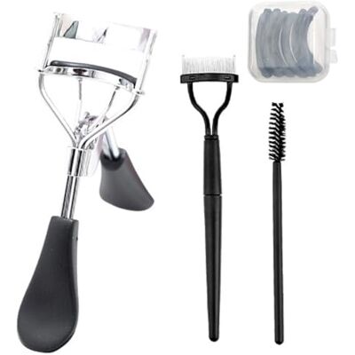 Tsophreniq Eyelash Curler Kits Eyelash Comb Seperator, Eyebrow Brush Curved Lashes Curler Silicone Refill Pads Eye Makeup Tool Set Eye Makeup Tool for Natural Lashes Tsophreniq Eyelash Curler Kits Eyelash Comb Seperator, Eyebrow Brush Curved Lashes Curler Silicone Refill Pads Eye Makeup Tool Set Eye Makeup Tool for Natural Lashes