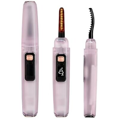 EYECURL Heated Eyelash Curler, Heated Lash Curler for Lash Lift & Curl – Misty Pink USB-C Rechargeable, 6 Heat Settings, Fast Heating, Safe Design, Travel Curler, Daily Use, with Cleaning Brush – Rose Accent EYECURL Heated Eyelash Curler, Heated Lash Curler for Lash Lift & Curl – Misty Pink USB-C Rechargeable, 6 Heat Settings, Fast Heating, Safe Design, Travel Curler, Daily Use, with Cleaning Brush – Rose Accent