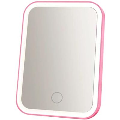 NKBSDKM LED Vanity Mirror with Lights Portable Cosmetic Travel Tabletop Make Up Lighted Desk Mirror USB Rechargeable Pink NKBSDKM LED Vanity Mirror with Lights Portable Cosmetic Travel Tabletop Make Up Lighted Desk Mirror USB Rechargeable Pink