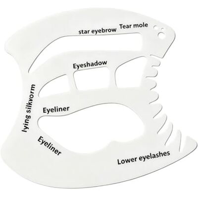 PANGBOER Lower Lash Cosmetic Guide with Eye Stencil Compact PVC Template for Makeup Lines, Lid Color Borders, Brow Detail in Daily Routines PANGBOER Lower Lash Cosmetic Guide with Eye Stencil Compact PVC Template for Makeup Lines, Lid Color Borders, Brow Detail in Daily Routines