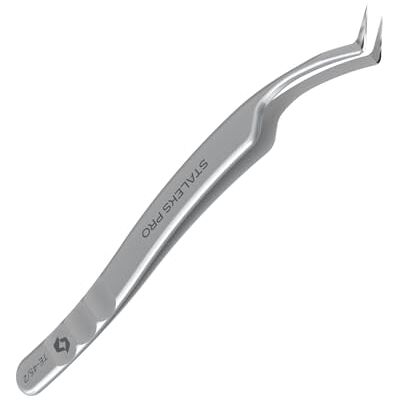 Staleks PRO Expert 45 Type 2 Professional Eyelash Tweezers (L-Shaped 40°) – Stainless Steel with Nano-Notches for Volume & Mega-Volume Lash Extensions & Enhanced Visibility Staleks PRO Expert 45 Type 2 Professional Eyelash Tweezers (L-Shaped 40°) – Stainless Steel with Nano-Notches for Volume & Mega-Volume Lash Extensions & Enhanced Visibility