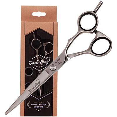 Dark Stag DS+ Offset Professional Premium Barber Scissors Heat Treated Durable Stainless Steel for Ultimate Hairdressing, Cutting & Styling (7 inch) Dark Stag DS+ Offset Professional Premium Barber Scissors Heat Treated Durable Stainless Steel for Ultimate Hairdressing, Cutting & Styling (7 inch)