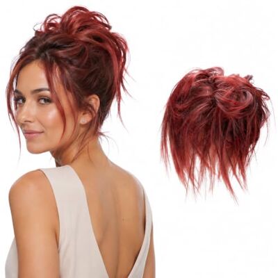 CAISHA XXL Premium Synthetic Bun Chignon Updo Red Mix G9F CAISHA XXL Premium Synthetic Bun Chignon Updo Red Mix G9F