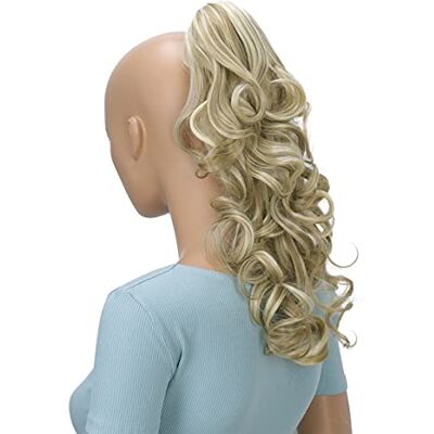 CAISHA 16" Synthetic Wavy Ponytail Claw Clip Light Blonde Mix H210 CAISHA 16" Synthetic Wavy Ponytail Claw Clip Light Blonde Mix H210