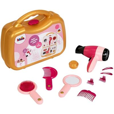 Theo Klein 5559 hairdressing case I Robust case with electric hairdryer I Including mirror, brush and styling tools I Toy for children aged 3 and over Theo Klein 5559 hairdressing case I Robust case with electric hairdryer I Including mirror, brush and styling tools I Toy for children aged 3 and over