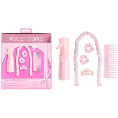 Brushworks Satin Curl Perfection Set Heatless Curling Rod & Set, For All Hair Types, Effortless Bouncy Curls, Includes Spray Bottle, 2 Scrunchies, Claw Clip & Comb, 6 Piece Set Brushworks Satin Curl Perfection Set Heatless Curling Rod & Set, For All Hair Types, Effortless Bouncy Curls, Includes Spray Bottle, 2 Scrunchies, Claw Clip & Comb, 6 Piece Set