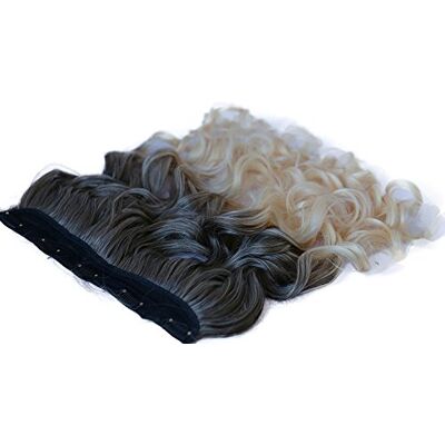 CAISHA Clip in Hair Extensions One Piece 5 Clips Ombré Brown Blonde C76-1 CAISHA Clip in Hair Extensions One Piece 5 Clips Ombré Brown Blonde C76-1