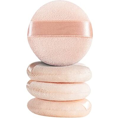 Lobamop 4Pcs Loose Powder Puff Pad Cosmetic Sponges Velour Makeup Applicator Washable Foundation Puff for Powder with Case Lobamop 4Pcs Loose Powder Puff Pad Cosmetic Sponges Velour Makeup Applicator Washable Foundation Puff for Powder with Case