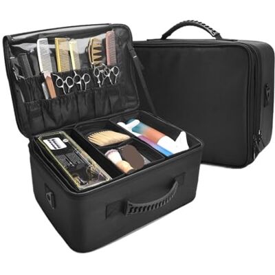 HUDFVIOI Hairdressing Bag Barber Bag Large Capacity Makeup Scissor Tools Storage Hairdressing Cosmetic Organizer Multi-function Travel Outgoing Bags Barber Use HUDFVIOI Hairdressing Bag Barber Bag Large Capacity Makeup Scissor Tools Storage Hairdressing Cosmetic Organizer Multi-function Travel Outgoing Bags Barber Use