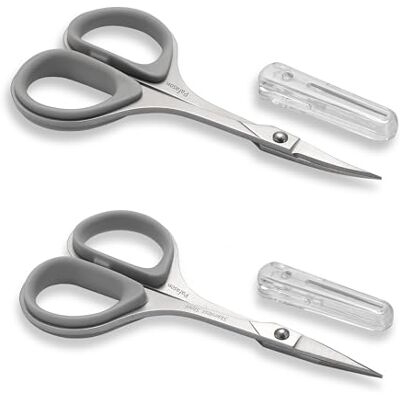 Pafason Small Travel Eyebrow Eyelash Hair Trimming Scissors Set Point Tip Stainless Steel Beauty Makeup Cosmetic Scissors Set Curved Straight Tip Safety Case Pafason Small Travel Eyebrow Eyelash Hair Trimming Scissors Set Point Tip Stainless Steel Beauty Makeup Cosmetic Scissors Set Curved Straight Tip Safety Case