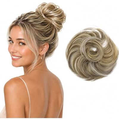 CAISHA Synthetic Scrucnhie Bun Hair Piece Chignon Blond Mix G32B CAISHA Synthetic Scrucnhie Bun Hair Piece Chignon Blond Mix G32B