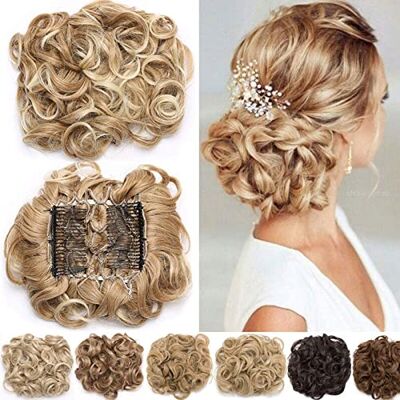 Rich Choices Short Combs Messy Curly Wavy Hair Extensions Bun Piece Up Do Drawstring Ponytail Clip in Comb Hair Extensions Chignon Dark Black Rich Choices Short Combs Messy Curly Wavy Hair Extensions Bun Piece Up Do Drawstring Ponytail Clip in Comb Hair Extensions Chignon Dark Black