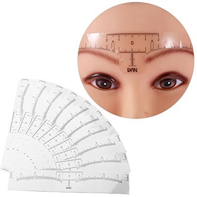 Semme 20pcs Disposable Permanent Eyebrow Measure Ruler Sticker Tattoo Shaper Stencil Makeup Tool Semme 20pcs Disposable Permanent Eyebrow Measure Ruler Sticker Tattoo Shaper Stencil Makeup Tool