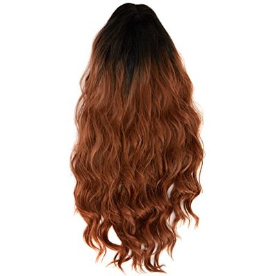 Amback Long Dye Dark Roots Ombre Cosplay Halloween Wig for Women Curly Wave Hair Wigs Cap/Brown RF20 Amback Long Dye Dark Roots Ombre Cosplay Halloween Wig for Women Curly Wave Hair Wigs Cap/Brown RF20