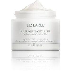 Liz Earle Superskin™ Moisturiser Unfragranced with Pomegranate Flower, Borage Seed Oil, Rosehip Seed Oil for Sensitive Skin and Mature Skin, 50ml Liz Earle Superskin™ Moisturiser Unfragranced with Pomegranate Flower, Borage Seed Oil, Rosehip Seed Oil for Sensitive Skin and Mature Skin, 50ml