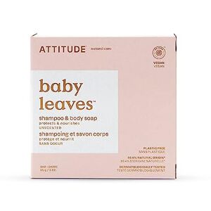 BIO SPECTRA ATTITUDE ATTITUDE Shampoo and Body Soap Bar for Baby, EWG Verified, Plastic-Free, Dermatologically Tested, Made with Naturally Derived Ingredients, Vegan, Unscented, 85 grams BIO SPECTRA ATTITUDE ATTITUDE Shampoo and Body Soap Bar for Baby, EWG Verified, Plastic-Free, Dermatologically Tested, Made with Naturally Derived Ingredients, Vegan, Unscented, 85 grams