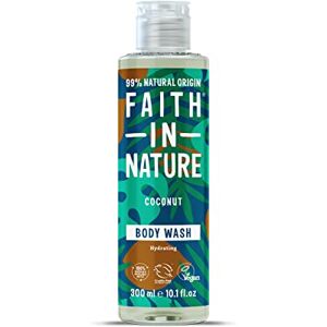 FAITH IN NATURE 300 ml Natural Coconut Body Wash, Hydrating, Vegan and Cruelty Free, No SLS or Parabens FAITH IN NATURE 300 ml Natural Coconut Body Wash, Hydrating, Vegan and Cruelty Free, No SLS or Parabens