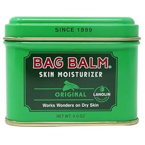 Bag Balm Original Moisturiser For Dry, Distressed Skin All-Purpose Hydrating Balm Soothes & Heals Cracked Hands, Split Heels, Cuticles In Winter Lanolin-enriched, Paraben-free (113g) Bag Balm Original Moisturiser For Dry, Distressed Skin All-Purpose Hydrating Balm Soothes & Heals Cracked Hands, Split Heels, Cuticles In Winter Lanolin-enriched, Paraben-free (113g)