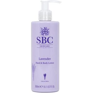 SBC Skincare Lavender Hand & Body Lotion 300ml, Moisturiser with Lavender Essential Oil and Vitamin E SBC Skincare Lavender Hand & Body Lotion 300ml, Moisturiser with Lavender Essential Oil and Vitamin E