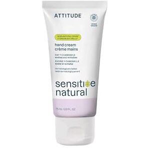 ATTITUDE Hand Cream for Sensitive Skin with Oat and Chamomile, EWG Verified, Dermatologically Tested, Vegan, 75 mL ATTITUDE Hand Cream for Sensitive Skin with Oat and Chamomile, EWG Verified, Dermatologically Tested, Vegan, 75 mL