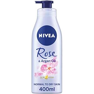NIVEA Oil In Lotion Rose & Argan Oil (400ml, Pack of 6), Replenishing Body Lotion with Rose & Argan Oil, Intensive Moisturising Cream with Hydrating Formula NIVEA Oil In Lotion Rose & Argan Oil (400ml, Pack of 6), Replenishing Body Lotion with Rose & Argan Oil, Intensive Moisturising Cream with Hydrating Formula