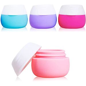 Gemice Travel Containers for Toiletries, Silicone Cream Jars, TSA Approved Travel Size Containers Leak-proof Travel Accessories with Lid for Cosmetic Makeup Face Body Hand Cream (4 Pieces) Gemice Travel Containers for Toiletries, Silicone Cream Jars, TSA Approved Travel Size Containers Leak-proof Travel Accessories with Lid for Cosmetic Makeup Face Body Hand Cream (4 Pieces)
