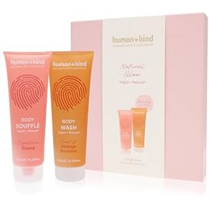 Human+Kind Natural Glow Gift Set Orange Blossom Body Wash 250ml & Signature Blend Body Soufflé 250ml Refreshing Vegan Skincare Duo Hydrating Self-Care Gift for Radiant, Soft Skin (Natural Glow) Human+Kind Natural Glow Gift Set Orange Blossom Body Wash 250ml & Signature Blend Body Soufflé 250ml Refreshing Vegan Skincare Duo Hydrating Self-Care Gift for Radiant, Soft Skin (Natural Glow)