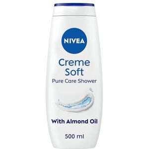 NIVEA Crème Soft (500ml, Pack of 6) Caring Shower Body Cream Enriched with Almond Oil, Moisturising Shower Gel Body Wash with Jojoba Oil, Glycerin and Panthenol NIVEA Crème Soft (500ml, Pack of 6) Caring Shower Body Cream Enriched with Almond Oil, Moisturising Shower Gel Body Wash with Jojoba Oil, Glycerin and Panthenol