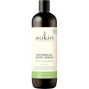 Sukin Soap-Free, Lime & Coconut Botanical Body Wash 500ml stimulates the senses with zesty citrus & Coconut while leaving skin clean and fresh with Essential Oils; cruelty free & vegan friendly. Sukin Soap-Free, Lime & Coconut Botanical Body Wash 500ml stimulates the senses with zesty citrus & Coconut while leaving skin clean and fresh with Essential Oils; cruelty free & vegan friendly.