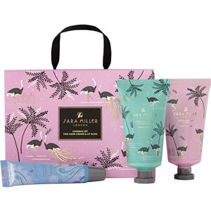 Sara Miller London Hand Cream Moisturiser x2 50ml, Lip Gloss 15ml, Handbag Set, Shea Butter, Floral Fragrance, Beauty Gift For Her, Travel Size, Vegan and Cruelty Friendly Sara Miller London Hand Cream Moisturiser x2 50ml, Lip Gloss 15ml, Handbag Set, Shea Butter, Floral Fragrance, Beauty Gift For Her, Travel Size, Vegan and Cruelty Friendly