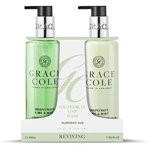 Grace Cole Grapefruit Lime & Mint Hand Duo Set Gift Set 1 x Hand Wash, 1 x Hand & Body Lotion 300ml Essential Oils Vegan Made In England Grace Cole Grapefruit Lime & Mint Hand Duo Set Gift Set 1 x Hand Wash, 1 x Hand & Body Lotion 300ml Essential Oils Vegan Made In England