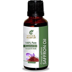 Saffron Oil (Crocus sativus) Essential Oil 100% Pure Natural Undiluted Uncut Therapeutic Grade Oil 0.16 Fl.Oz to 33.81 Fl.Oz by Sheer Essence (Saffron Oil (Crocus sativus) Oil, 15ML (0.51 Fl.OZ))