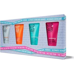 Nip+Fab The Fab Four Gift Set, Contains 4 Large Deluxe Sized Products, Glycolic Fix Scrub 20ml, Vitamin C Fix Serum 20ml, Hyaluronic Fix Hybrid Gel Cream Moisturiser, Salicylic Fix Clay Mask 20ml Nip+Fab The Fab Four Gift Set, Contains 4 Large Deluxe Sized Products, Glycolic Fix Scrub 20ml, Vitamin C Fix Serum 20ml, Hyaluronic Fix Hybrid Gel Cream Moisturiser, Salicylic Fix Clay Mask 20ml
