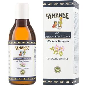 L'Amande 100% Natural Rosehip Oil with Vitamin E, Body Oil and Hair Delicate Fresh and Blooming, Toning and Anti-Aging Action, Ideal for Massage Mature or Young Skin, 250 ml L'Amande 100% Natural Rosehip Oil with Vitamin E, Body Oil and Hair Delicate Fresh and Blooming, Toning and Anti-Aging Action, Ideal for Massage Mature or Young Skin, 250 ml