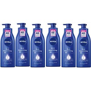 NIVEA Rich Nourishing Body Lotion, 400ml, Pack of 6 NIVEA Rich Nourishing Body Lotion, 400ml, Pack of 6