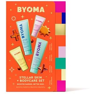 BYOMA Stellar Skin & Bodycare 4-Piece Kit – 15ml Moisturising Gel-Cream, 15ml Creamy Jelly Cleanser, 100ml Hydrating Body Wash & Lotion Suitable for All Skin Types BYOMA Stellar Skin & Bodycare 4-Piece Kit – 15ml Moisturising Gel-Cream, 15ml Creamy Jelly Cleanser, 100ml Hydrating Body Wash & Lotion Suitable for All Skin Types