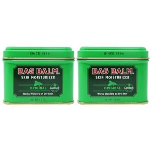 Bag Balm Original Moisturiser For Dry Skin All-Purpose Hydrating Balm Heals Cracked Hands, Split Heels, Cuticles In Winter Provides Instant Relief Lanolin-enriched (113g, Pack of 2) Bag Balm Original Moisturiser For Dry Skin All-Purpose Hydrating Balm Heals Cracked Hands, Split Heels, Cuticles In Winter Provides Instant Relief Lanolin-enriched (113g, Pack of 2)