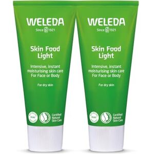 Weleda Skin Food Light Twin Pack, Dry Skin Moisturiser, Moisturising Cream & Primer, Face & Body, For Men & Women, Multiple Uses, 100% Certified Natural, Organic, 2 x 75ml Weleda Skin Food Light Twin Pack, Dry Skin Moisturiser, Moisturising Cream & Primer, Face & Body, For Men & Women, Multiple Uses, 100% Certified Natural, Organic, 2 x 75ml