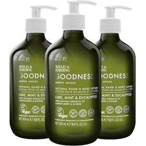 Baylis & Harding Goodness Awaken Lime, Mint & Eucalyptus Hand & Body Lotion, 500 ml (Pack of 3) Vegan Friendly Baylis & Harding Goodness Awaken Lime, Mint & Eucalyptus Hand & Body Lotion, 500 ml (Pack of 3) Vegan Friendly