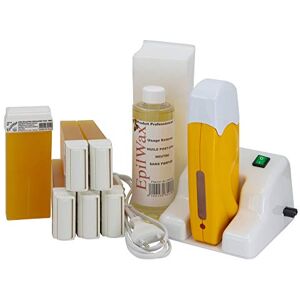 EpilWax Complete Hair Removal Waxing Kit with Modular Base Includes 6 Honey Wax Roll-on Cartridges, Roll On Wax Heater, 100 Strips and Waxing Oil EpilWax Complete Hair Removal Waxing Kit with Modular Base Includes 6 Honey Wax Roll-on Cartridges, Roll On Wax Heater, 100 Strips and Waxing Oil