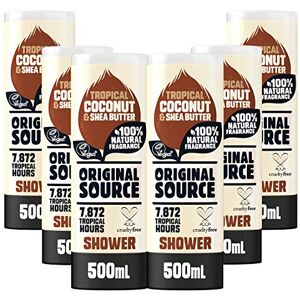 Original Source Coconut and Shea Butter Shower Gel, 100 Percent Natural Fragrance, Vegan, Cruelty Free, Paraben Free, Bulk Buy, Pack of 6 x 500 ml Original Source Coconut and Shea Butter Shower Gel, 100 Percent Natural Fragrance, Vegan, Cruelty Free, Paraben Free, Bulk Buy, Pack of 6 x 500 ml