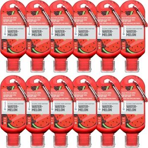 Palm Watermelon 12 Pack 60ml Anti Bacterial Premium Hand Sanitiser Travel Size Refillable Clip Bottle Quick Drying Non Sticky Extra Moisturising Kills 99.9% of Viruses and Bacteria Palm Watermelon 12 Pack 60ml Anti Bacterial Premium Hand Sanitiser Travel Size Refillable Clip Bottle Quick Drying Non Sticky Extra Moisturising Kills 99.9% of Viruses and Bacteria