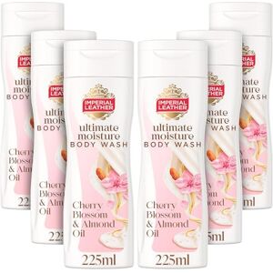 Imperial Leather Ultimate Moisture Cherry Blossom & Almond Oil Body Wash, Ultra Rich Lather & Soothing Fragrance, Suitable for Sensitive Skin, Vegan & Cruelty Free (225ml), Multipack 6 x 225ml Imperial Leather Ultimate Moisture Cherry Blossom & Almond Oil Body Wash, Ultra Rich Lather & Soothing Fragrance, Suitable for Sensitive Skin, Vegan & Cruelty Free (225ml), Multipack 6 x 225ml