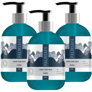Palmsafe Savage 300ml x 3 Luxury Hand Wash Soothing Hand Cleanser Hydrates Sensitive or Irritated Skin Natural Bioactives to Nourish and Moisturise Vegan-friendly Palmsafe Savage 300ml x 3 Luxury Hand Wash Soothing Hand Cleanser Hydrates Sensitive or Irritated Skin Natural Bioactives to Nourish and Moisturise Vegan-friendly